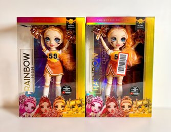 Fun Set Of 2 Rainbow High Cheer Poppy Rowan Cheerleader Dolls - 2 Of 2