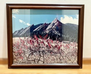 Amazing Framed Mountain Photograph Art By Horst L. Droeger