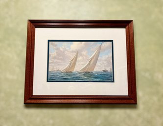 The Americas Cup 1930, Enterprise Vs. Shamrock V Framed Print By Roy Cross