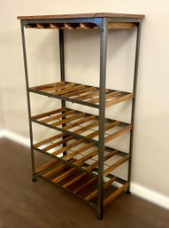 Sleek Rustic 4 Shelf Wine Rack