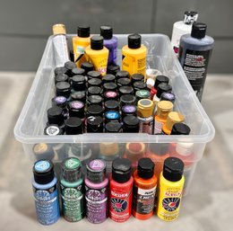 Large Assortment Of Acrylic Paints