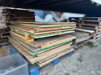 Large Assortment Of Palettes And Wood