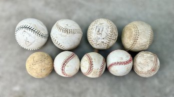 Great Collection Of Old Softballs & Baseballs