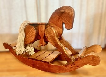 Stunning Hand Crafted Wood Rocking Horse