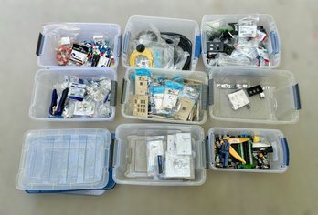 Large Assortment Of Electrical Parts W/ Faceplates, Plugs, Jacks & More (includes Plastic Totes) - 1 Of 4