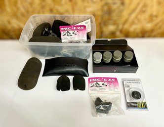 Collection Microphone Parts & Attachments W/ Foam Covers, Microphone Heads, & Mounting System