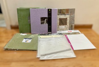 Collection Of Photo Albums, Sheet Protectors, & Paper Palettes