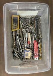 Large Assortment Of Drill Bits W/ Various Sizes & Types