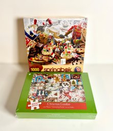 Set Of 1000 Piece Puzzles W/ Sugary Treats & Christmas Goodies