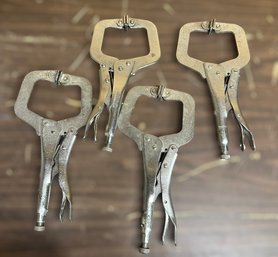 Set Of 4 Swivel Lock C Clamps