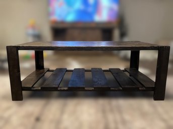 2 Tier Wood Coffee Table