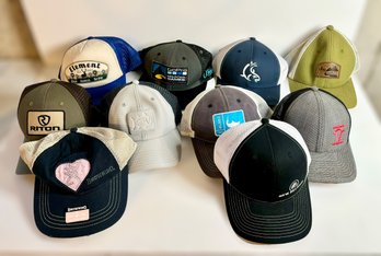 Great Assortment Of Baseball Caps W/ Mesh Backs Including Riton, New Belgium, Browning, & More - Lot Of 10