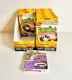 Buggy Beds Flea & Tick Glue Traps & Hartz Ultra Guard Flea & Tick Cat Collar - Lot Of 10