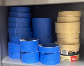 Great Lot Of Blue Painters Tape And Masking Tape