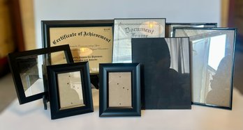 Wonderful Assortment Of Black Picture Frames - Lot Of  8