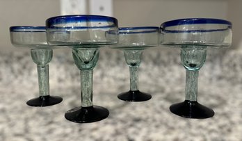 Stunning Blue Margarita Glasses