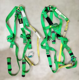 Web Devices Green Full-Body Harnesses 310 Lbs Max Capacity- Lot Of 2