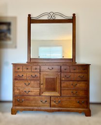 Stunning Vaughan Furniture Traditional Wooden Dresser & Attached Mirror