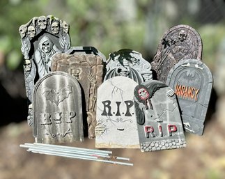 Great Collection Of Styrofoam Halloween Cemetery Tombstones