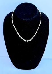 Dazzling Real White Pearl Necklace W/ Ornate Clasp