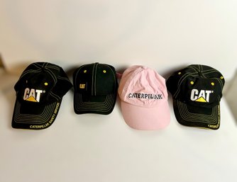 Set Of Caterpillar Safety Services Baseball Caps - Lot Of 4