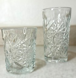 Stunning Libby Hobstar Whisky And High Ball Glasses - Lot Of 17