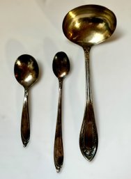 Collection Of Silver Plate Spoons - Lot Of 3