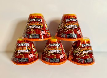 Exciting Zuru Smashers Volcano Lava Slime Dino Surprise - Lot Of 5