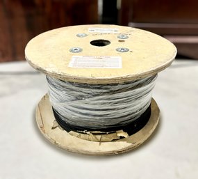 Fehr Bros Galvanized Aircraft Cable 7x19 Black Wire Rope W/ Wooden Cable Reel