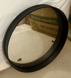 Black Framed Circular Mirror