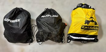 Welkforder & KwikSafety Full-Body Harnesses 310 Lbs Max Capacity W/ Shock Absorbing Lanyards - Lot Of 3