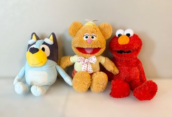 Talking And Singing Bluey, Fozzie, And Elmo