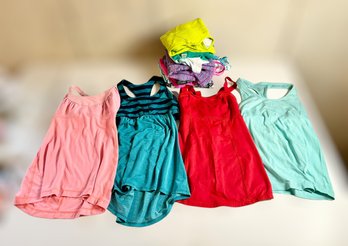 Bright Cheerful Assortment Of Womens Athletic Shirts Size Small W/ Lululemon, Athleta, & More - Lot Of 13