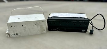 White And Black APC Watts Back-UP Surge Protectors