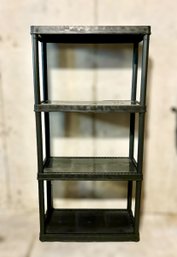 Black 4-tier Plastic Shelving Unit - 1 Of 3