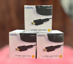 Celerity Fiber Optic HDMI Cables 160 Ft & 200 Ft - Lot Of 3