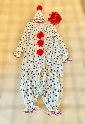 Vintage Polka-dot Clown Adult Size Costume