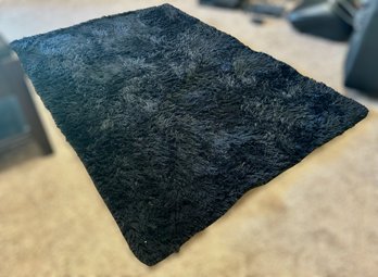 Black Area Shag Rug