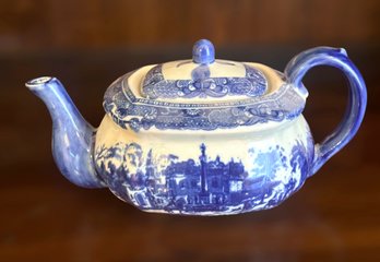 Vintage Victoria Ware Blue And White Teapot