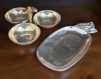 Exquisite Mid-century Silver Plated Serving Dishes