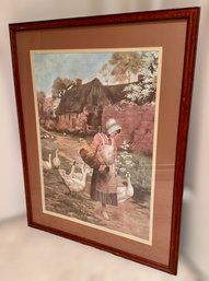 A MORNING GREETING' 1987 Framed Litho By G. Hillyard