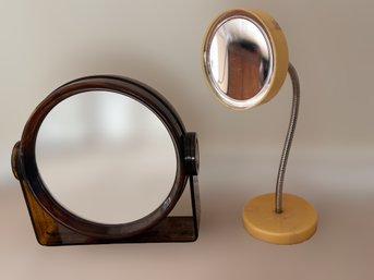 Charming Vintage Cosmetic Vanity Mirrors -lot Of 2