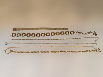 Collection Of Gold Chain Woman Belts -lot Of 6