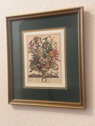 Exquisite Floral Arrangement Art In Custom Frames- Lot Of 4