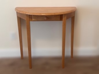 Accent Demilune Table With Drawer