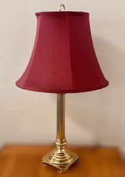Beautiful Ruby Red And Gold Lamp