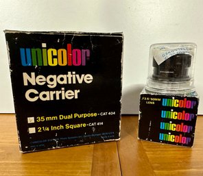 Vintage Unicolor Dark Room Negative Carrier And Enlarging Lens