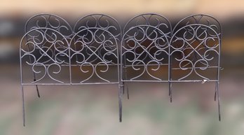 Decorative Wrought Iron Garden Fencing - Lot Of 2