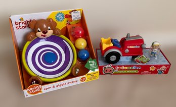 Cocomelon Musical Tractor And Spin And Giggle Puppy Toy