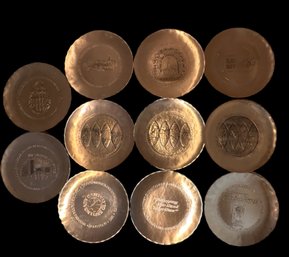Amazing Collection Of Bronze Award Plates - Lot Of 11